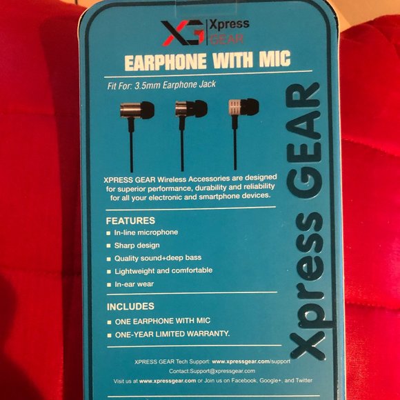 XPRESS GEAR Cell Phones & Accessories 2 Xpress Gear Headsetear Buds With Sonic Boom Base